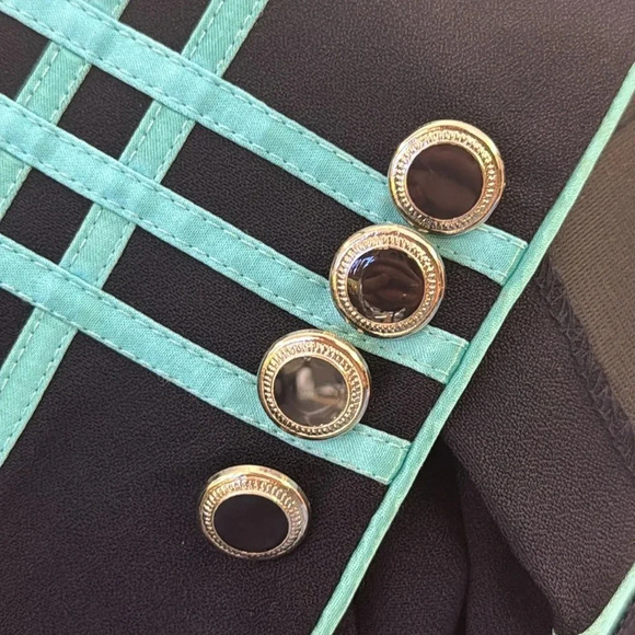 Vintage 80s 90s 2 Piece Dress Suit Set Office Blazer Jacket Dress Set - Picture 14 of 16